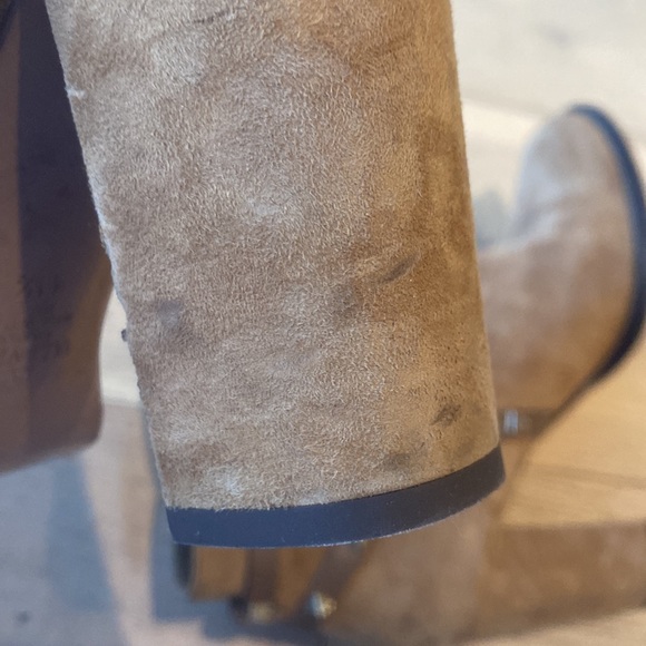 Valentino tan suede Rockstud booties sz. 41.5 - Picture 9 of 14
